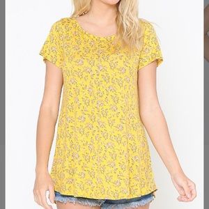 Yellow Ditsy Floral Tee, M